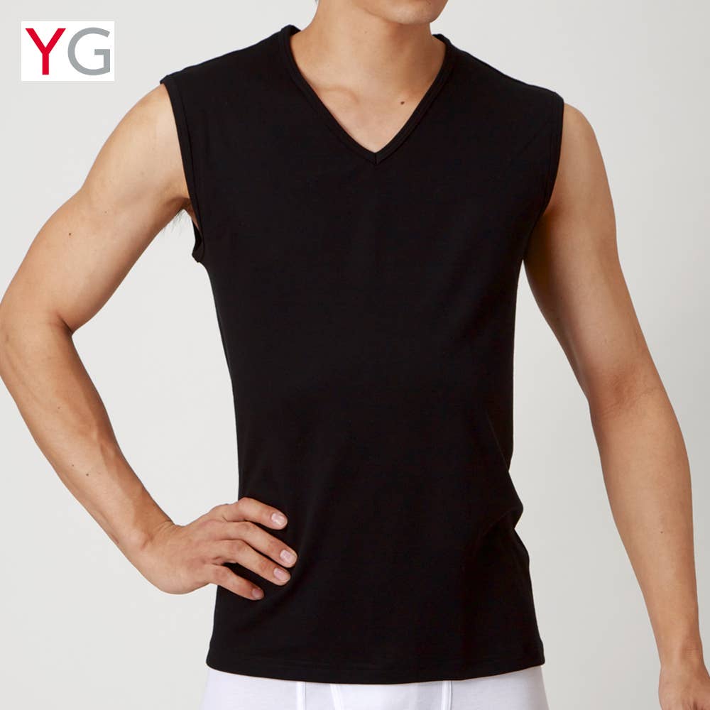 Vネックスリーブレスシャツ【まとめ買い割対象】